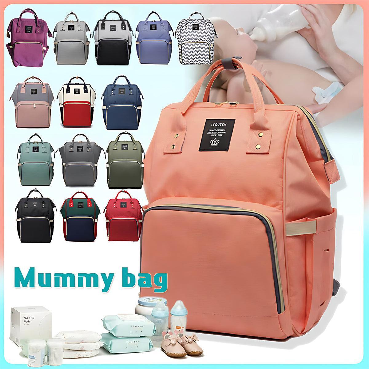 Luxury Multifunctional Diaper Nappy Backpack Maternity Mummy Changing Wavy Grain