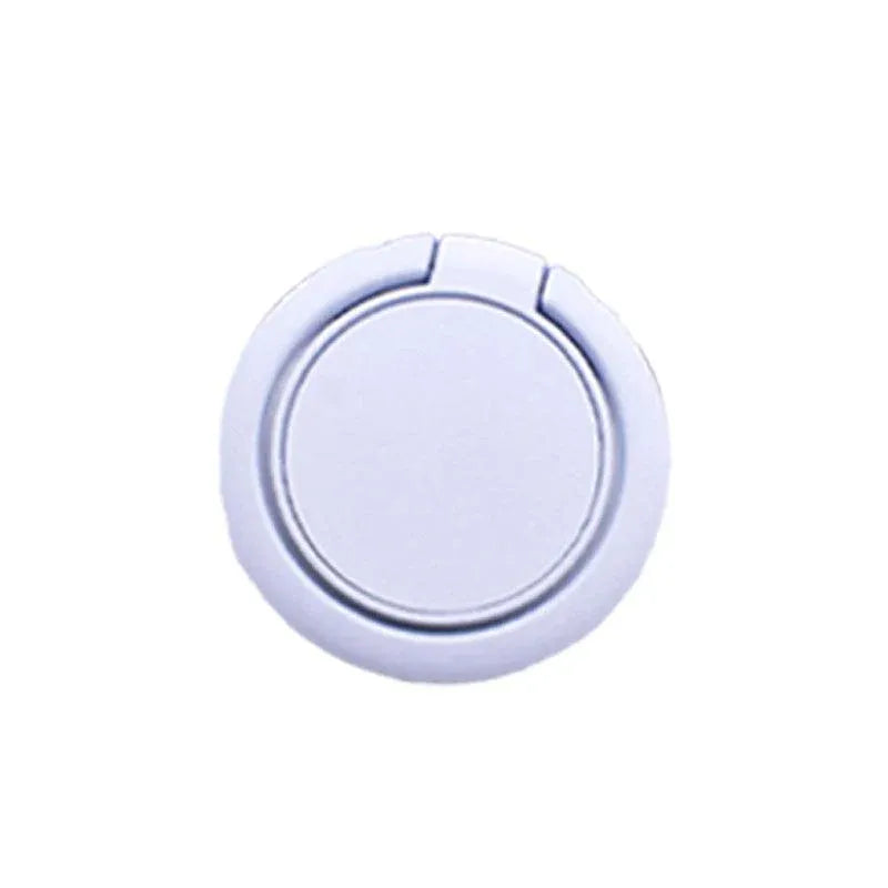 Phone Ring Bracket 360 Degree Rotation Solid Colour Mobile Holder Grip Stand - White