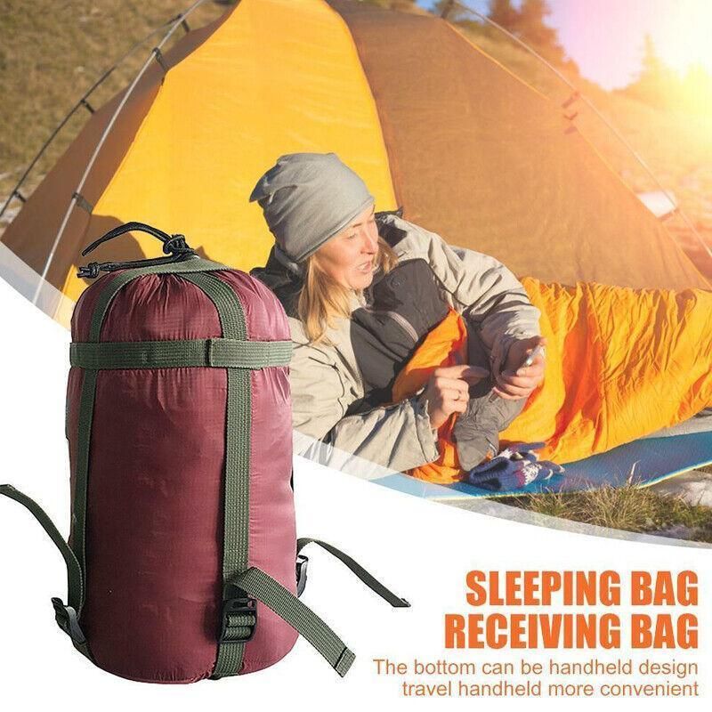 Waterproof Compression Stuff Sack Camping Storage Bag Outdoor Sleeping Bag - Yellow