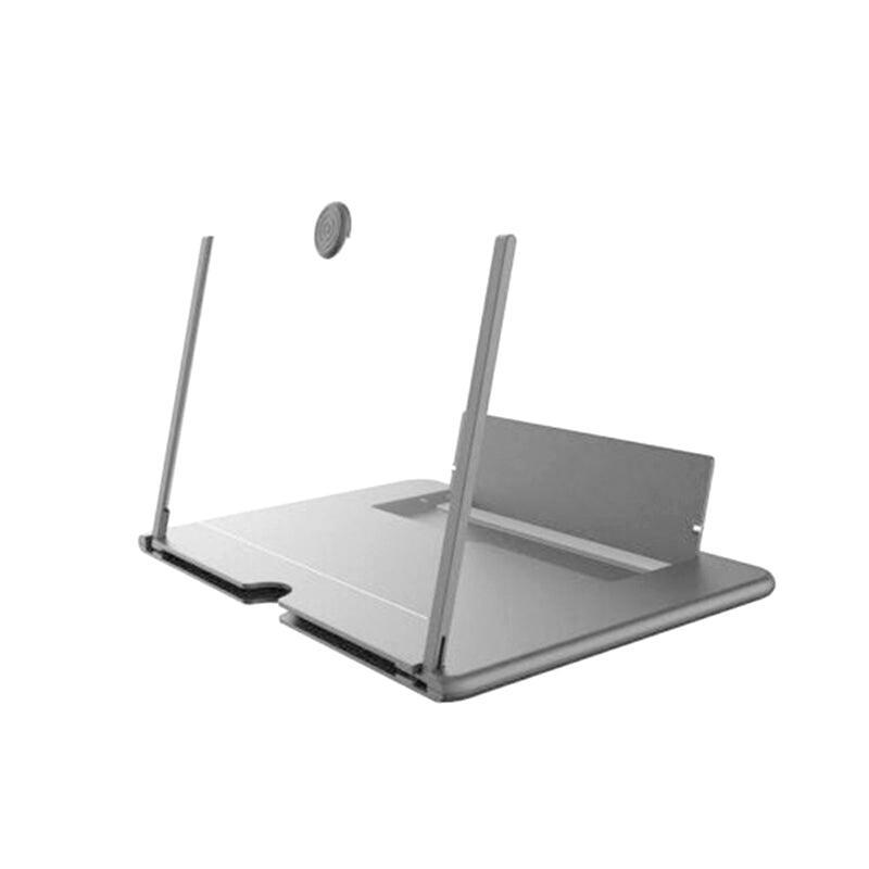 12 Inch Phone Screen Magnifier Folding Amplifier Stand Adjustable 3D Holder - White