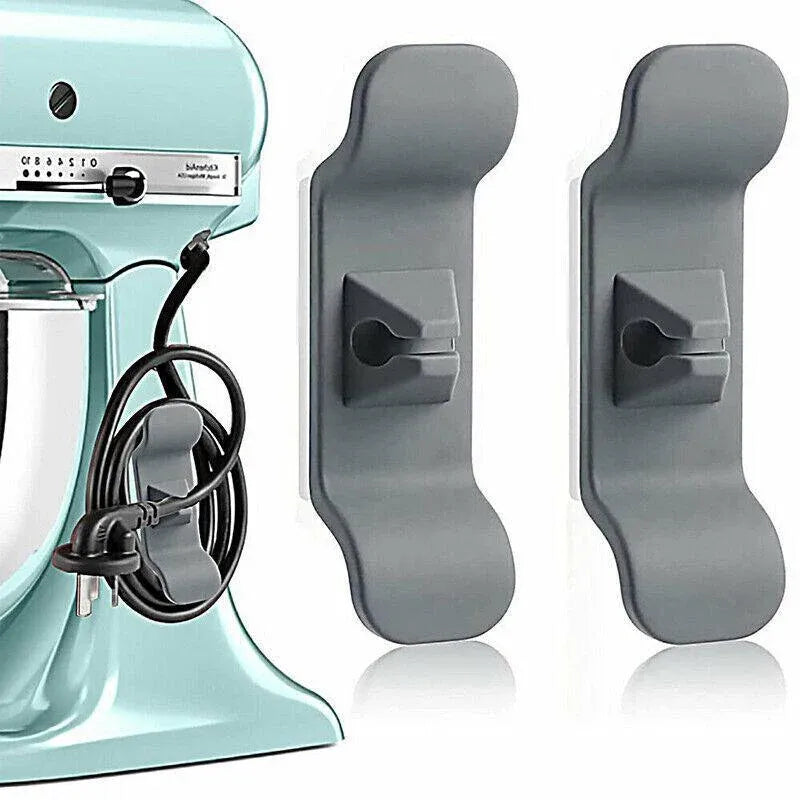 Cord Organizer Wrap Holder 4pcs Kitchen Appliance Cable Winder Adhesive Clip - 4PCS White
