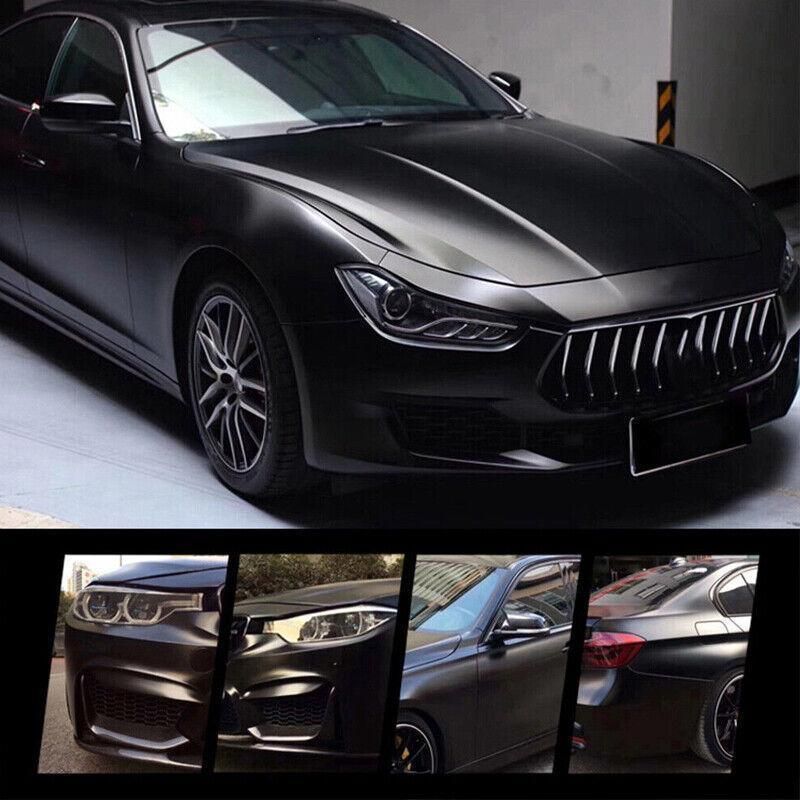 152 x 30CM Car Vinyl Wrap Carbon Fiber Matt Satin Glossy Multi Color Car Tint Car Sticker - Glossy Black