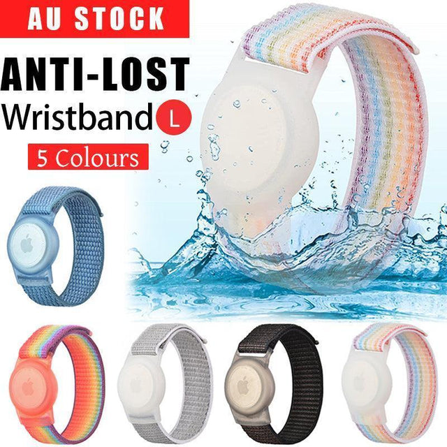 Apple AirTag Case Protective Cover Wristband Nylon Air Tag Band Anti lost Grey