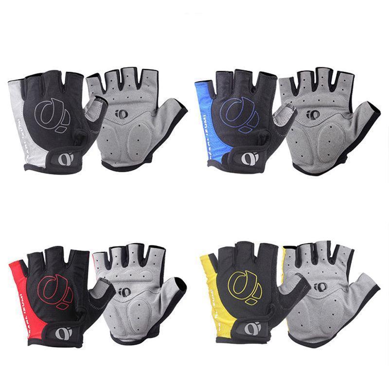 L Size Cycling Bicycle Half Finger Bike Gloves Unisex Anti Slip Padded - Yellow