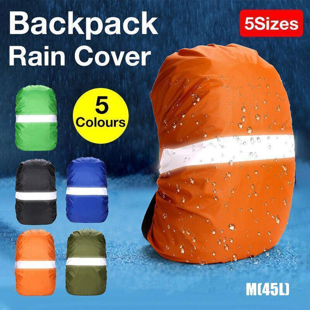 M Size Outdoor Foldable WaterProof Rain Cover Rucksack Camping Travel Bag - Blue