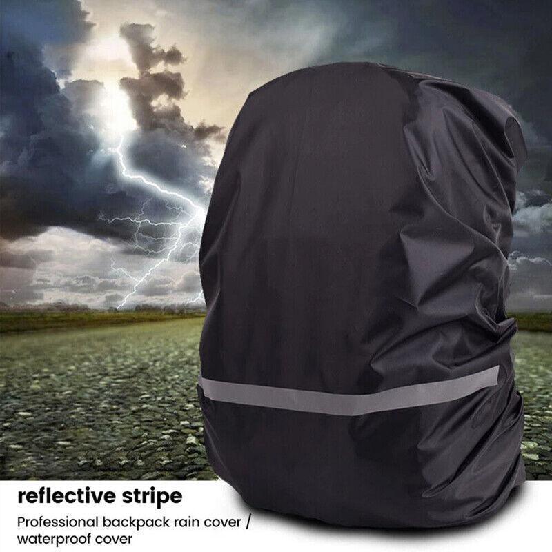 M Size Outdoor Foldable Backpack WaterProof Rain Cover Rucksack Camping Travel Bag - Blue