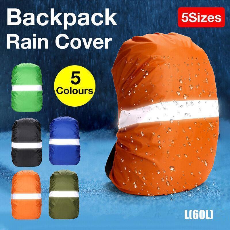 L Size Outdoor Foldable Backpack WaterProof Rain Cover Rucksack Camping Travel - Green