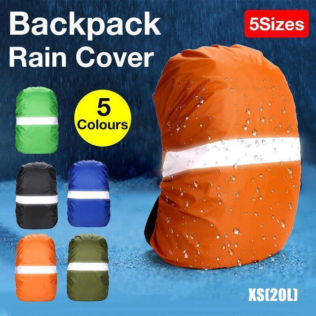 XS Outdoor Foldable Backpack Rain Cover Rucksack Camping Travel Bag - Army Green