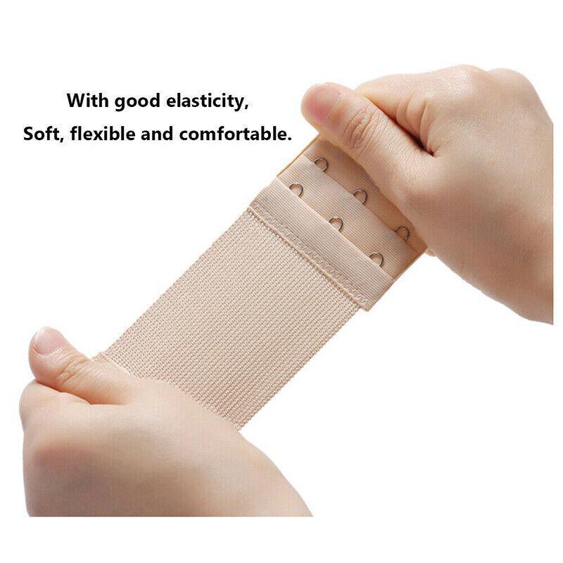 3 Hooks Underwear Extension Bra Buckle Bra Extender Hook Brassiere Strap - Beige