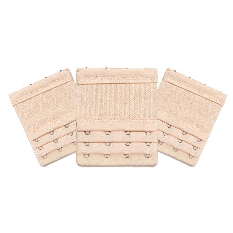 3 Hooks Underwear Extension Bra Buckle Bra Extender Hook Brassiere Strap - Black