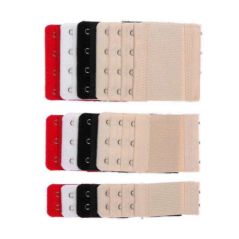 3 Hooks Underwear Extension Bra Buckle Bra Extender Hook Brassiere Strap - White