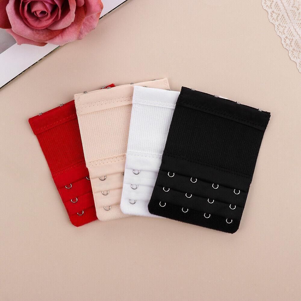 4 Hooks Underwear Extension Bra Buckle Bra Extender Hook Brassiere Strap - White