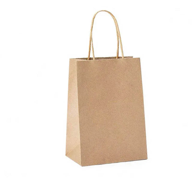 50X Kraft Paper Bags Gift Shopping Carry Craft Brown Bag - XL-32cmx25cmx11cm