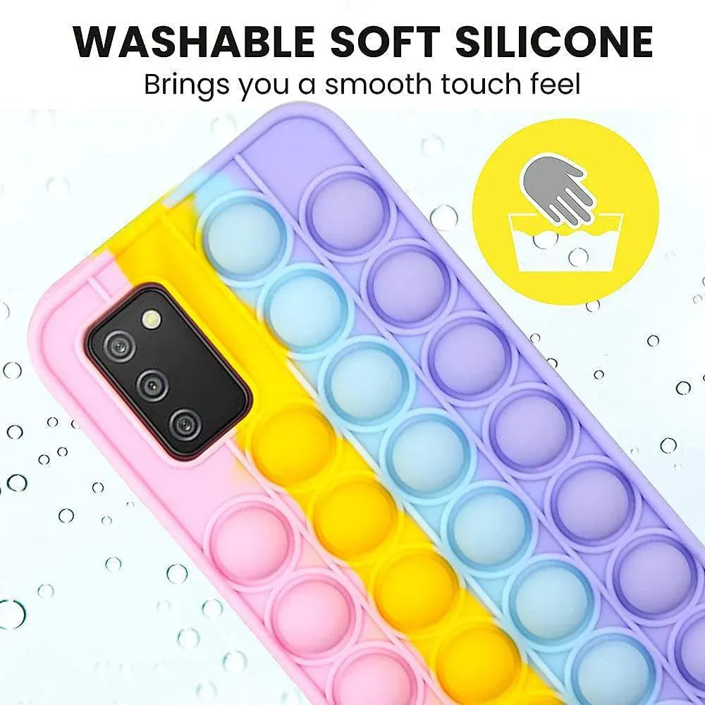 Rainbow Pop Fidget Toys Push It Bubble Phone Case For iPhone 7 8 Plus X XR 11 12 Pro Max - iPhone 13Pro