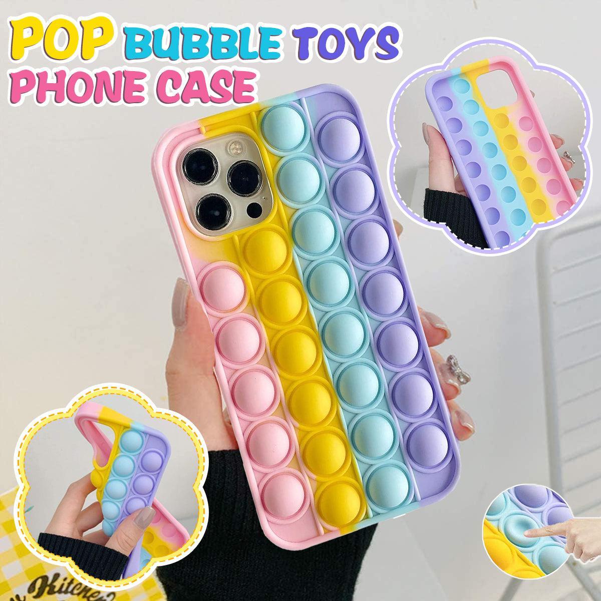 Rainbow Pop Fidget Toys Push It Bubble Phone Case For iPhone 7 8 Plus X XR 11 12 Pro Max - iPhone XS MAX