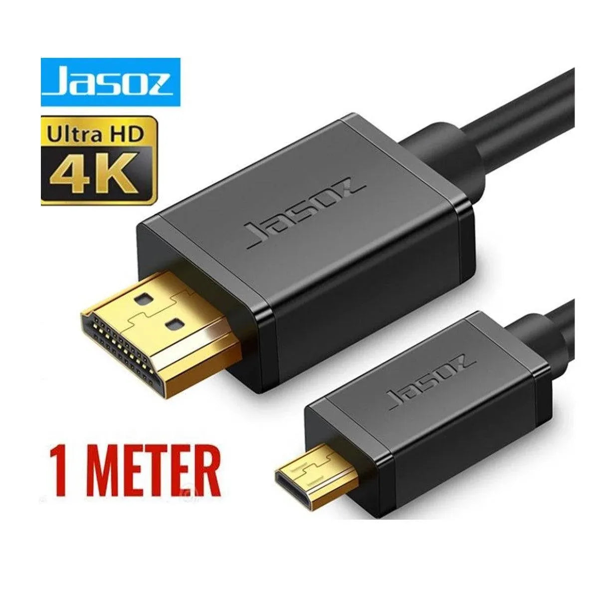 Micro HDMI to HDMI Cable Type D Male Jasoz Gold Plated Full HD 1080P Digital - 1.5 m