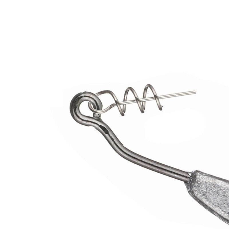 Weedless Jighead Hook Swimbait Worm Fishing Lure Wide Gap Single Barbed Spinner - 1/0#