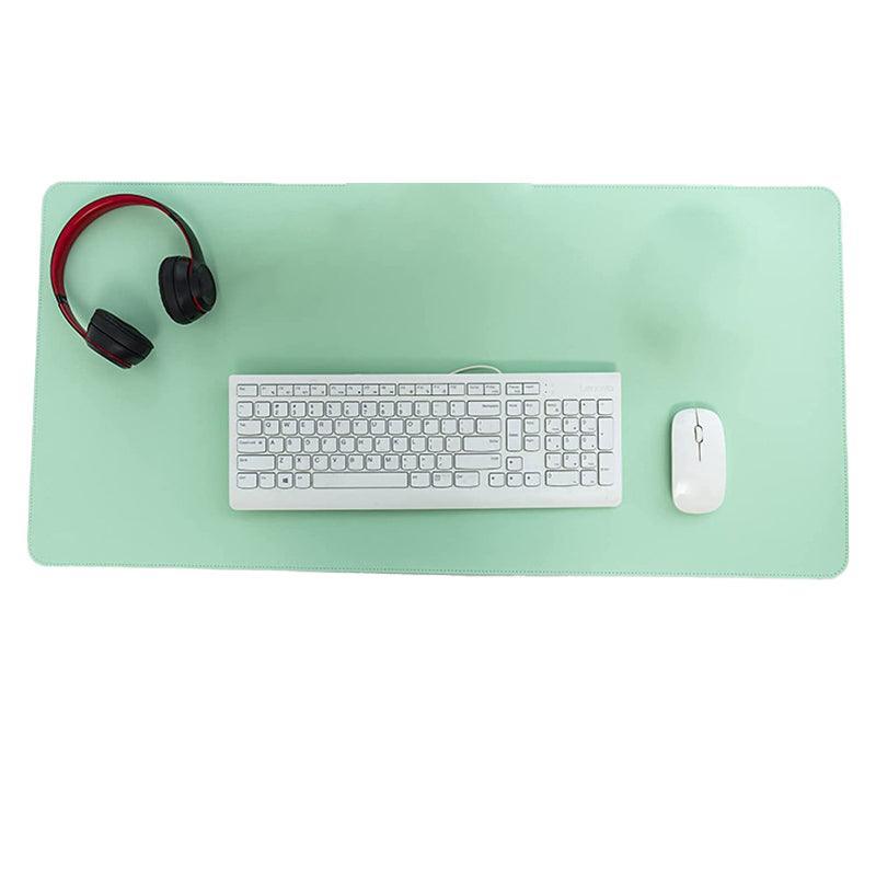Large Leather Mouse Pad 80x40cm Desk Mat Gaming Extended Waterproof Anti Slip - Light Green