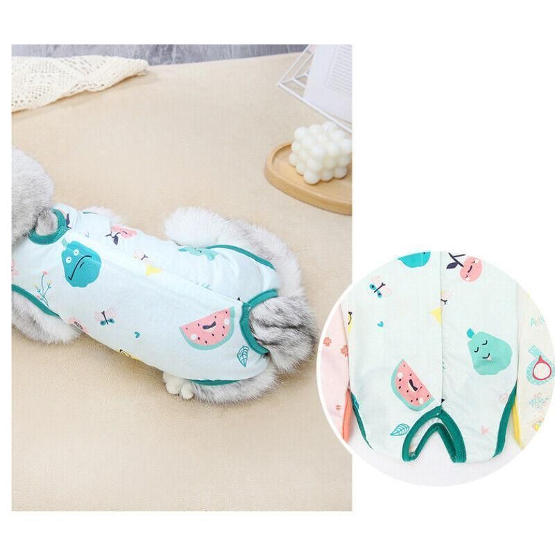 Pet Cat Postoperative Recovery Suit Pet Surgery Clothing Sterilization Weaning Pink - L(Bust: 44cm Length: 34cm)