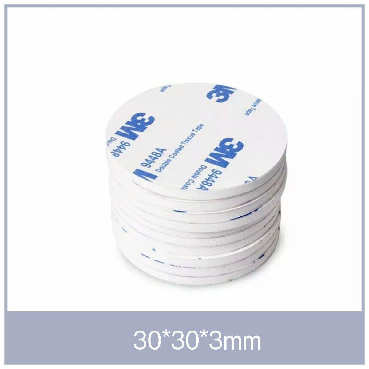Round 40 x 3mm 3M Double Sided Foam Sticker Tape Side Wall Car Self Adhesive Pads - 12pcs