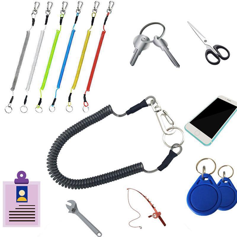 6X Fishing Lanyards Boating Ropes Kayak Secure Pliers Lip Grips Tackle Fish Tool - Black