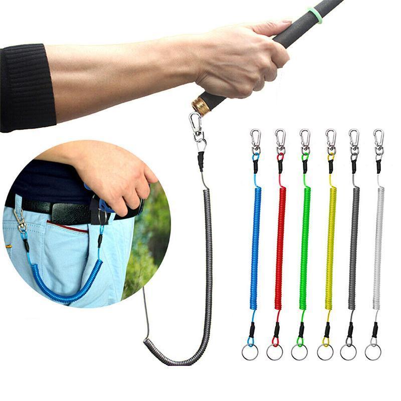 6X Fishing Lanyards Boating Ropes Kayak Secure Pliers Lip Grips Tackle Fish Tool - Black