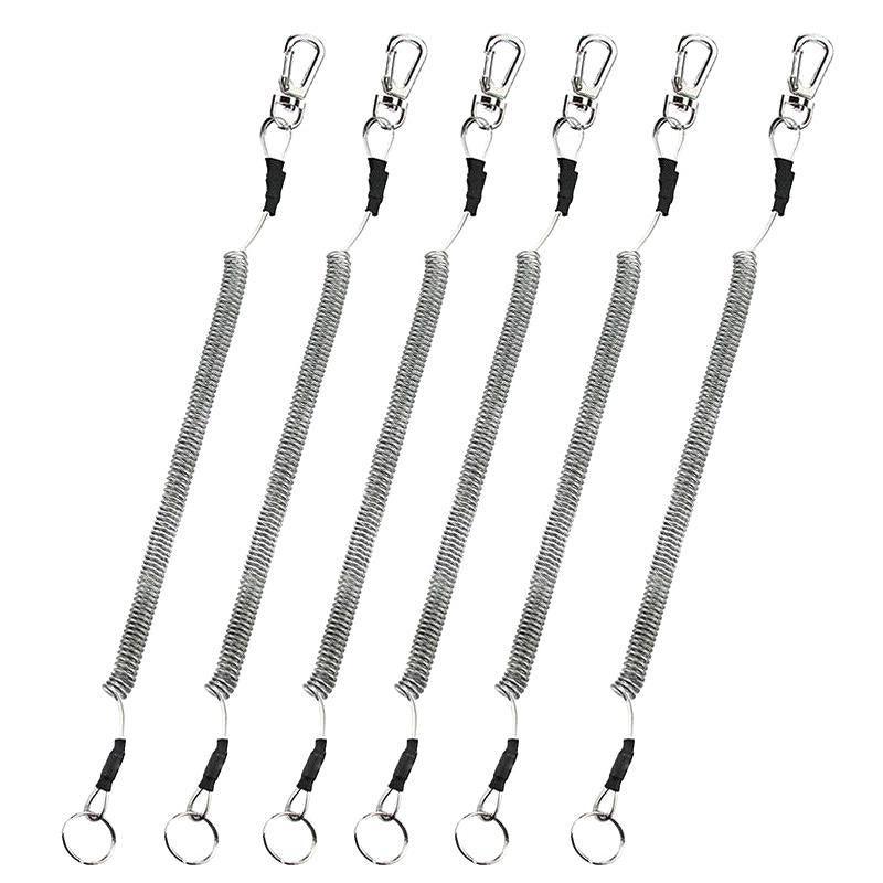 6X Fishing Lanyards Boating Ropes Kayak Secure Pliers Lip Grips Tackle Fish Tool - Black