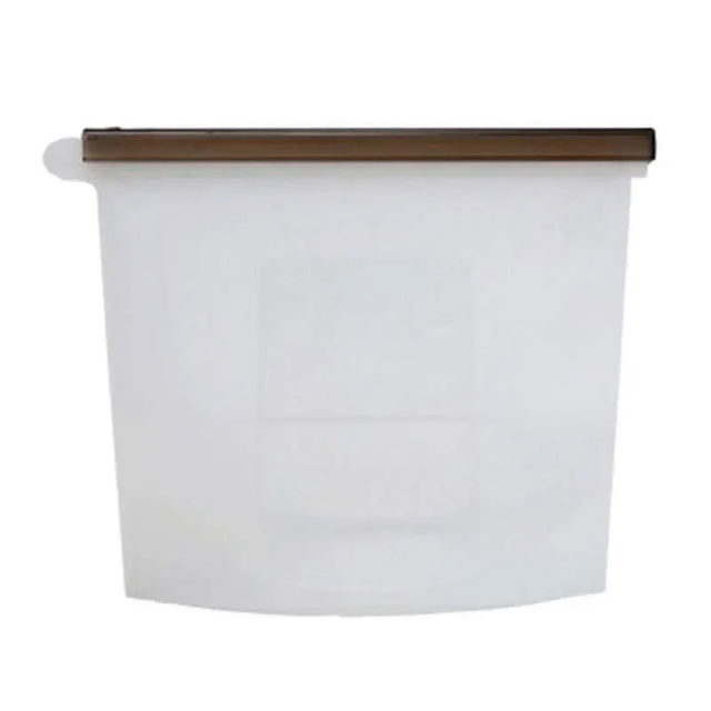 Reusable Silicone Food Storage Bags Leak proof Microwave Freezer Freshness Safe 500ml*1 - White 500ml*1 Unit