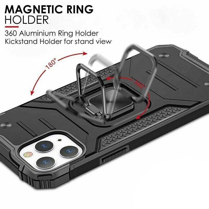 Shockproof Ring Case For iPhone 14 Plus Blue/Black/Red - Blue