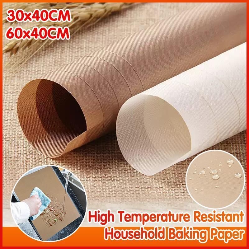High Temperature Resistant Household Baking Paper Baking Sheet Cloth Non-Stick - White 40*60CM