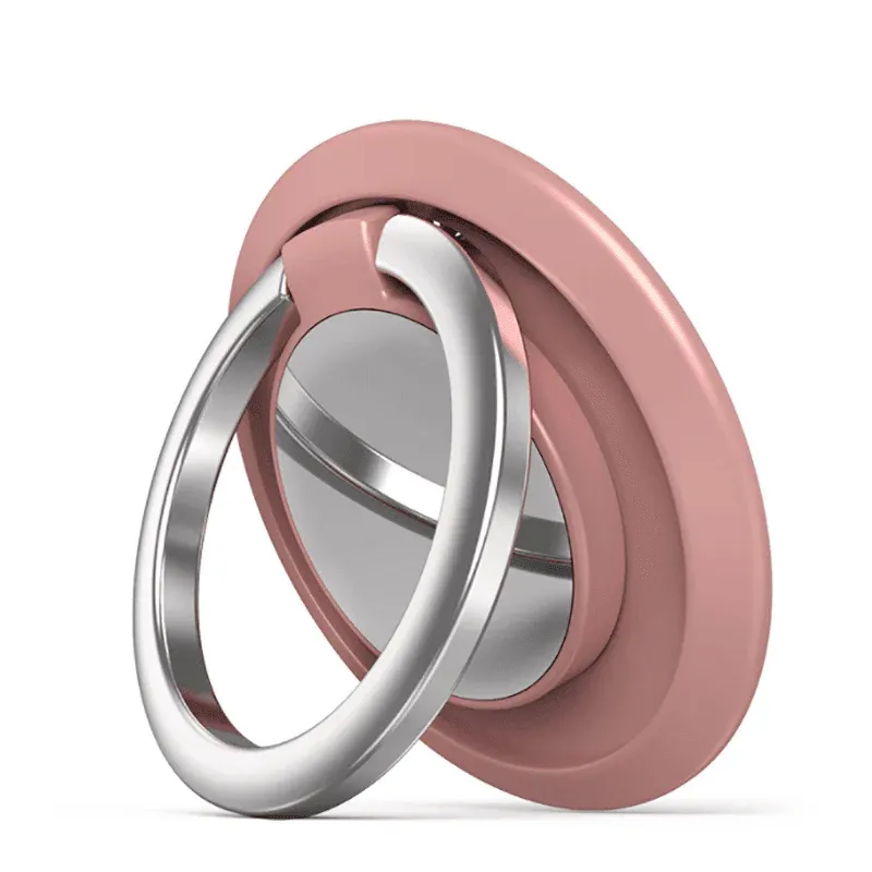 Iring Phone Ring Finger Holder Stand Car Mount Hook For Iphone Ipad Mobile Grip - A15-Rose Gold