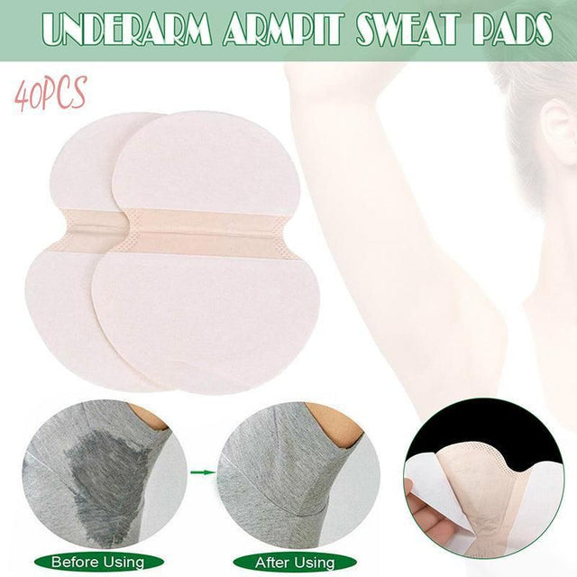 40Pcs Underarm Armpit Sweat Pads Stickers Summer Shield Guard Absorbing White Au