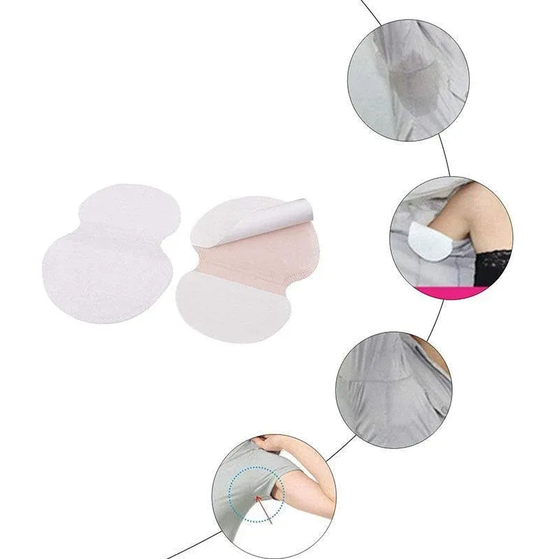 40Pcs Underarm Armpit Sweat Pads Stickers Summer Shield Guard Absorbing White Au