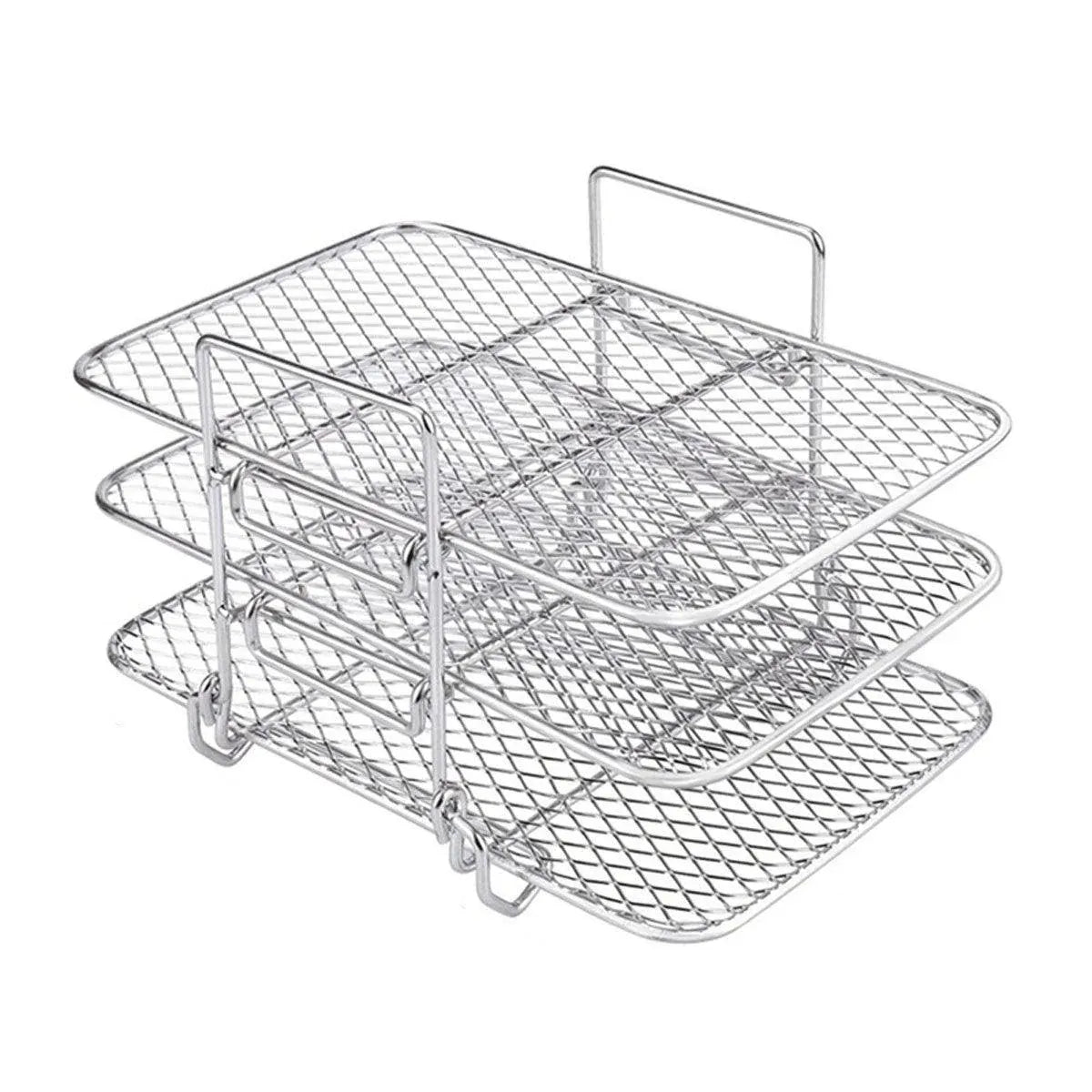 304 Stainless Steel Multi Layer Detachable Air Fryer Mesh Thickened Grill Shelf