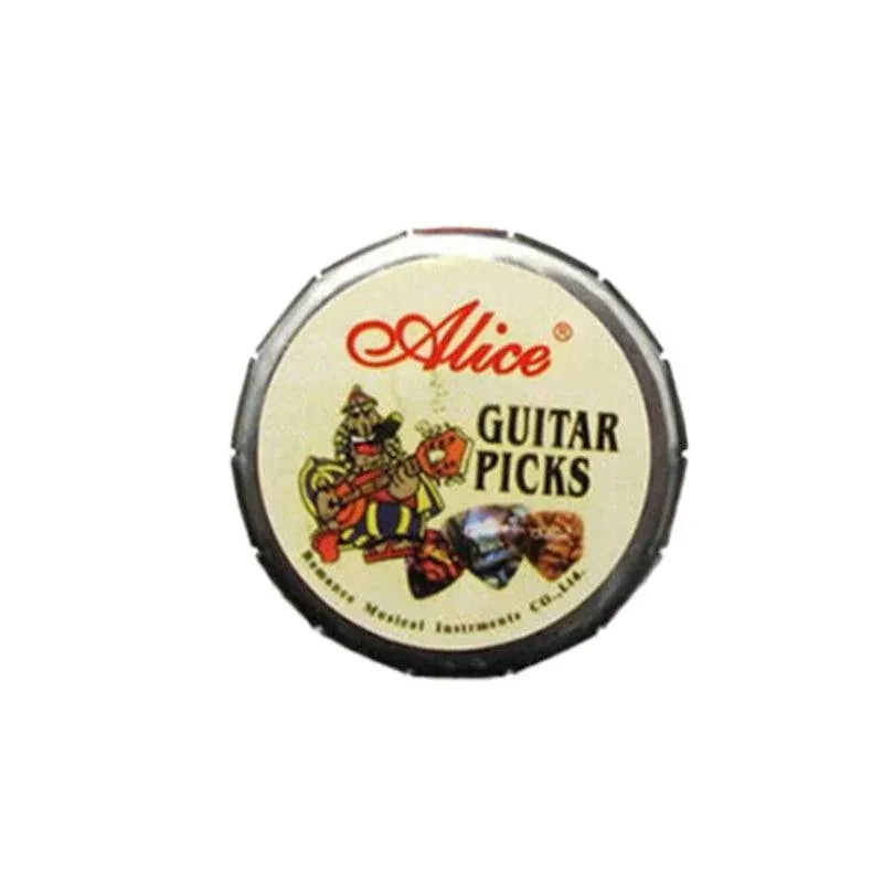 New 12Pcs Celluloid Acoustic Alice Guitar Picks Pick Set Bulk + Case Box Tin Au