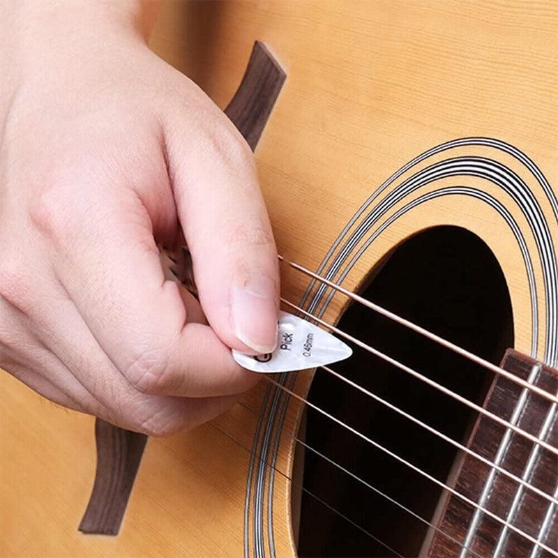 New 12Pcs Celluloid Acoustic Alice Guitar Picks Pick Set Bulk + Case Box Tin Au