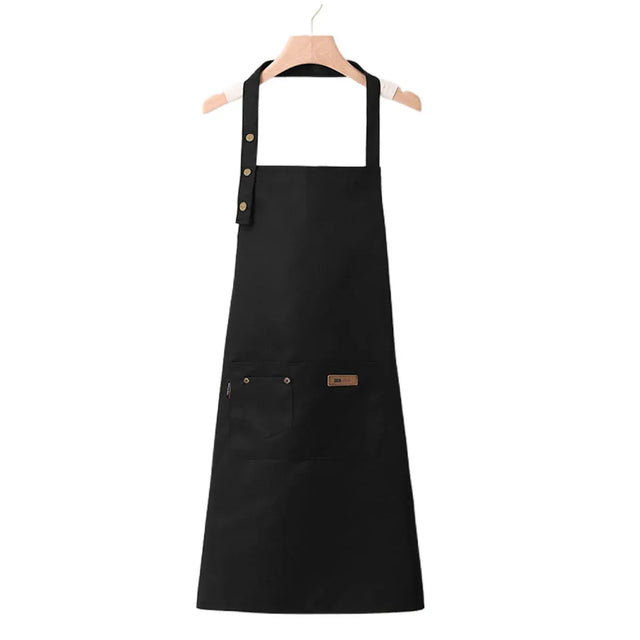 Adjustable Work Apron Neck Strap Waist Tie Kitchen Cooking Bib Men Women Black