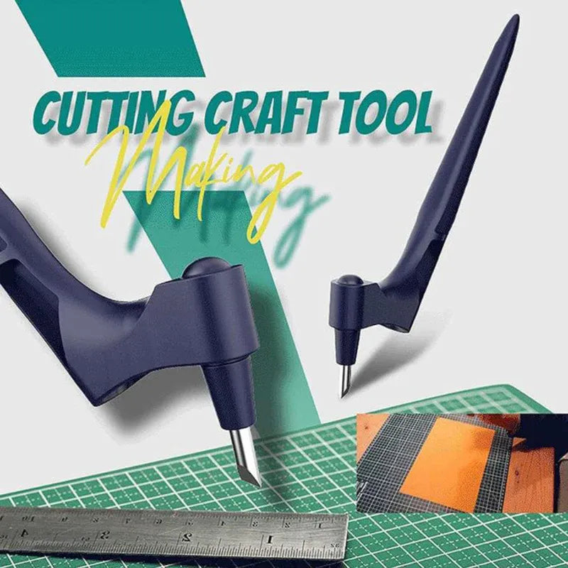 360-Degree Rotating Craft Cutting Tool with Precision Blade for Craft Art - Pink