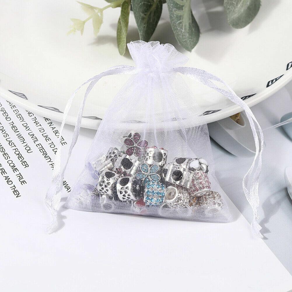 Organza Bag Sheer Bags Jewellery Wedding Candy Packaging Sheer Bags 10*15 cm - Orange