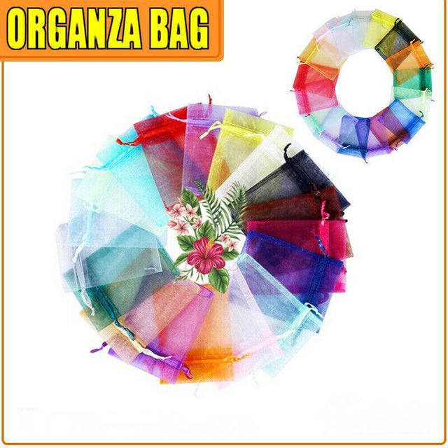Organza Bag Sheer Bags Jewellery Wedding Candy Packaging Sheer Bags 10*15 cm - Grey
