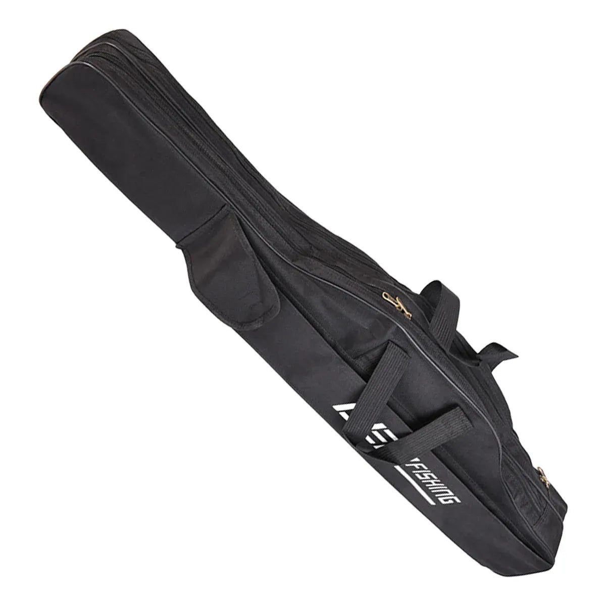 150cm Portable Foldable Fishing Rod Carrier Fish Pole Tools Storage Bag Case - Black