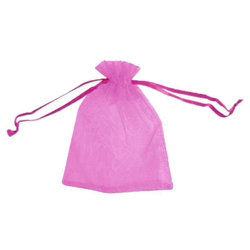 50 pcs Organza Bag Sheer Bags Jewellery Wedding Candy Packaging Sheer Bags 7*9 cm - Rose Red/50PCS