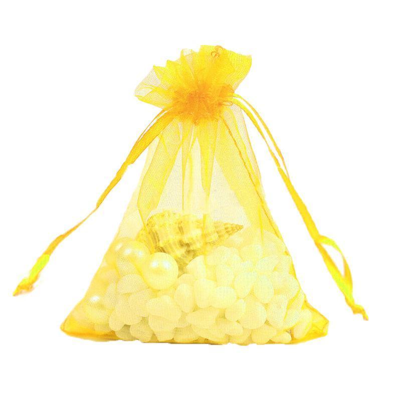 50PCS Organza Bag Sheer Bags Jewellery Wedding Candy Packaging Sheer Bags 9*12 cm - Dark Purple/50PCS