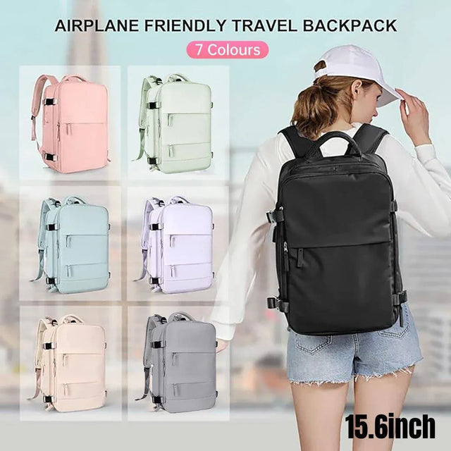 Waterproof Travel Backpack Outdoor Sports Shoulder Bag Hiking Camping Daypack - Black
