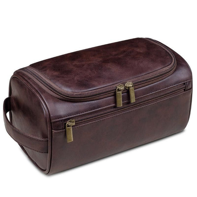 Large Capacity Waterproof Travel Toiletry Bag Cosmetic Organizer Multifunctional - Brown