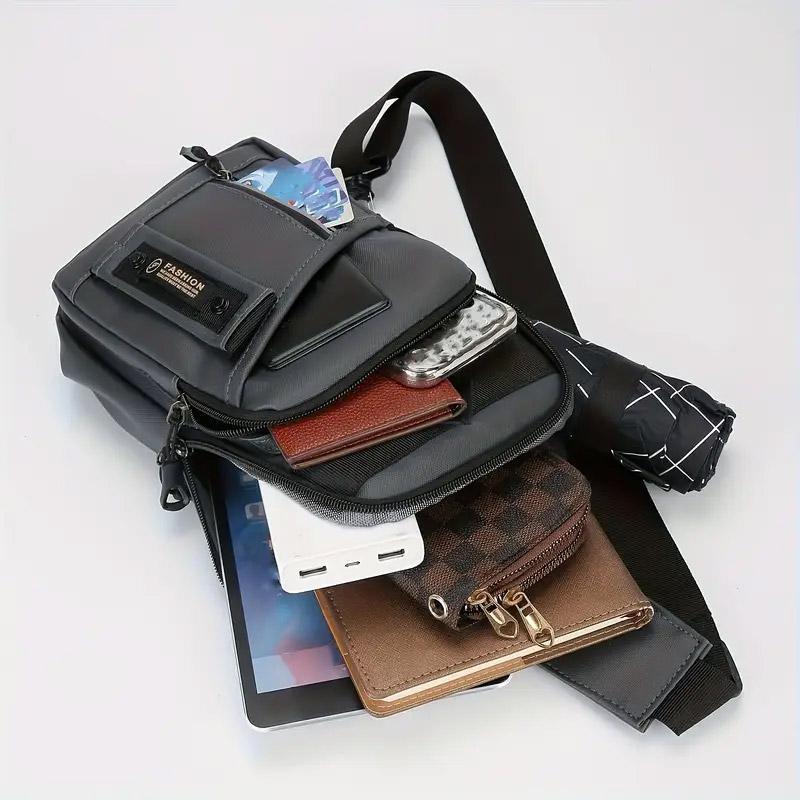Casual Multifunctional Crossbody Bag for Men Travel Outdoor Hiking and Sports - Green