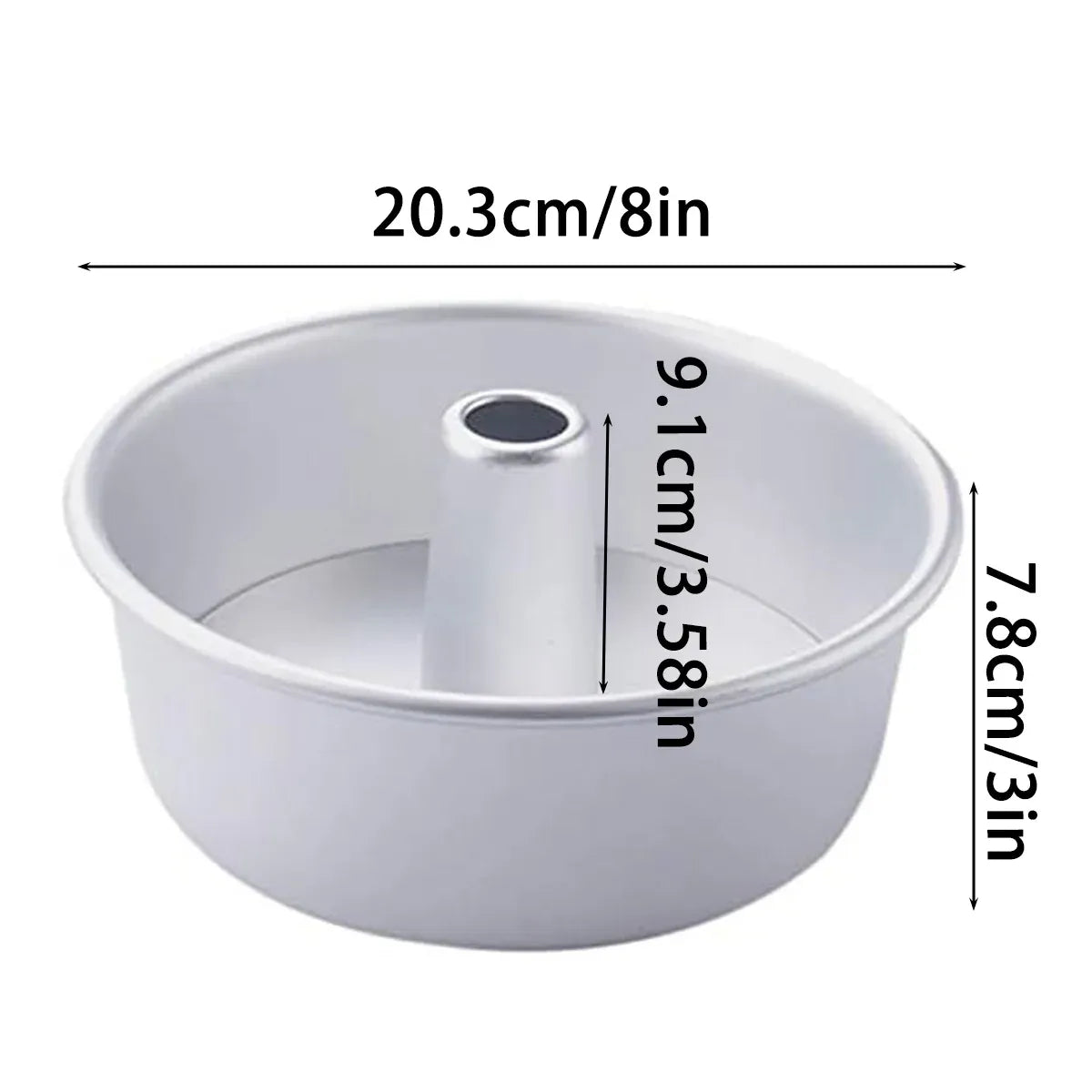 8 Inch Hollow Cake Mould Baking Tool Nonstick Round Mould for Baking Pastry