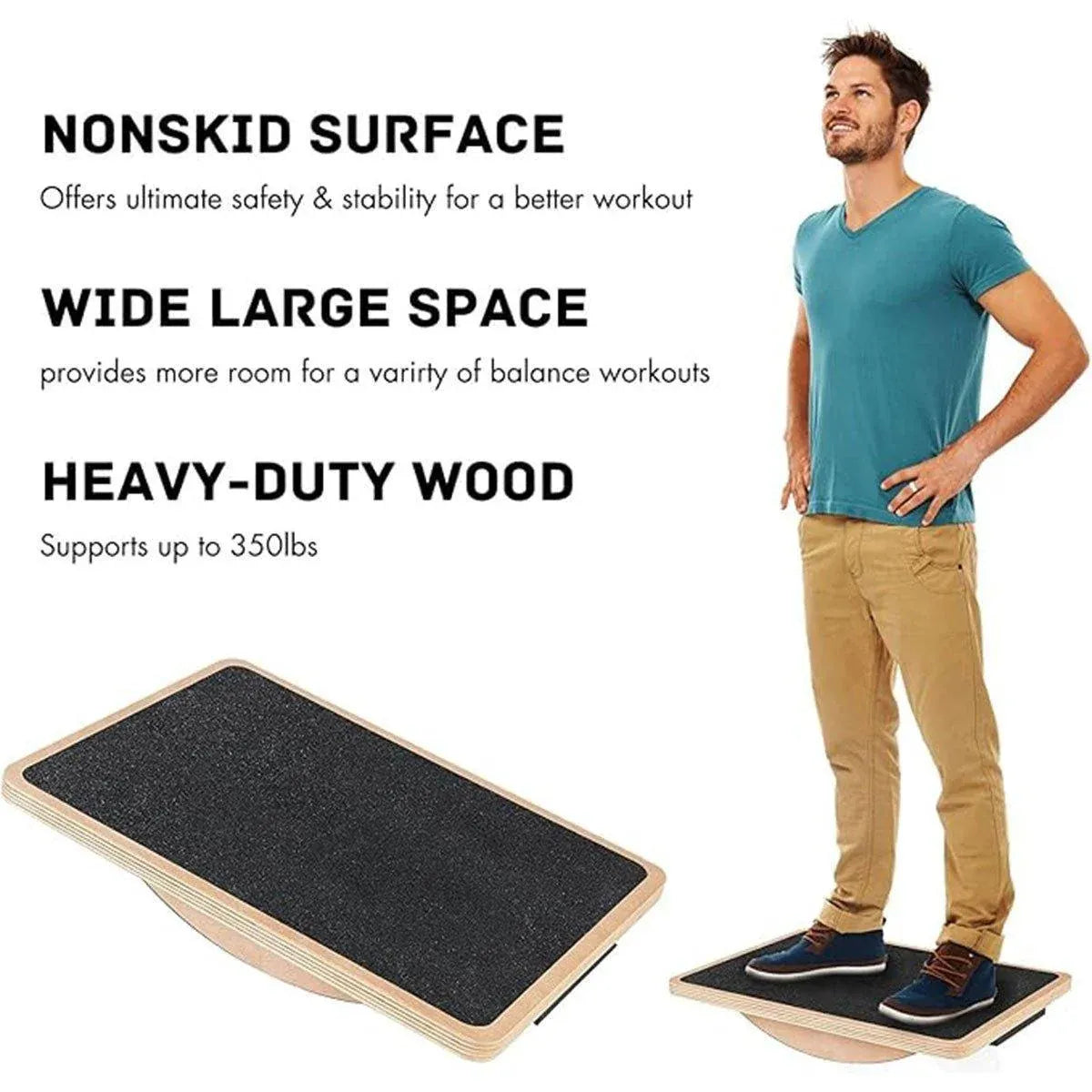 Balance Board Wooden Fitness Wobble Yoga Board Pilate Fitness Train