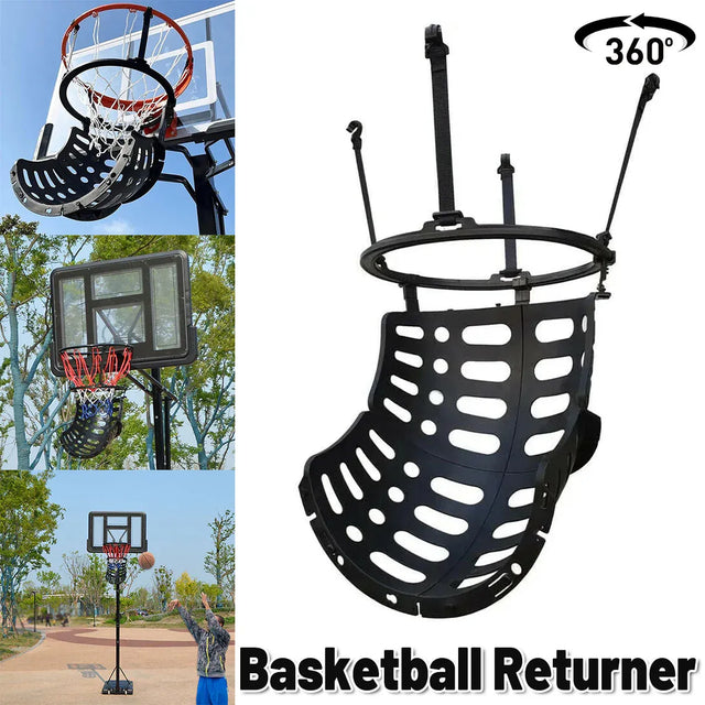Basketball Ball Return Attachment Rebound Net Training Shot Practice Hoop System
