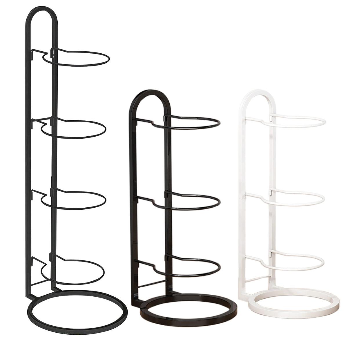 3/4Tier Basketball Stand Ball Organizer Storage Rack Basketball Equipment Holder - Black-4 Layers